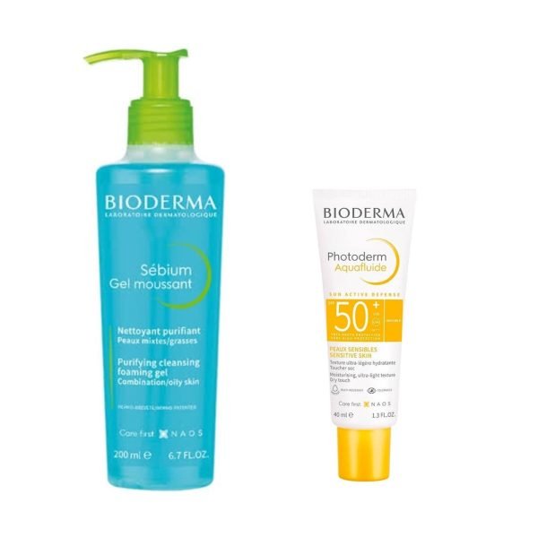Bioderma photoderm aquafluide 50+ + bioderma sebium gel moussant