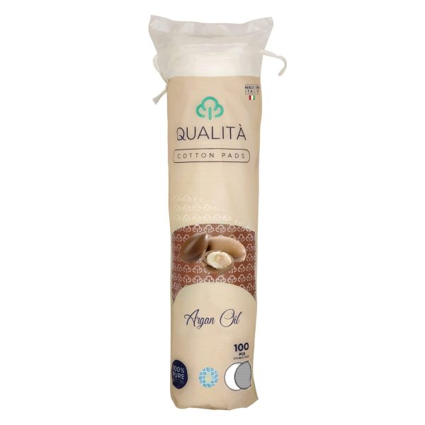 Qualita Cotton Pads Argan Oil Double Face – 100Pcs‏