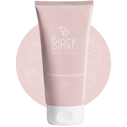 the black pink body lotion Strawberry cheesecake 230ml