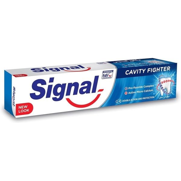 Signal Cavity Fighter with Micro Calcium and Pro-fluoride to help prevent gum bleeding and 10x stronger teeth Toothpaste 50ml