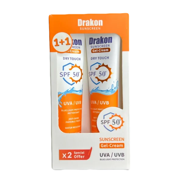 Drakon sunscreen gel cream offer 1+1